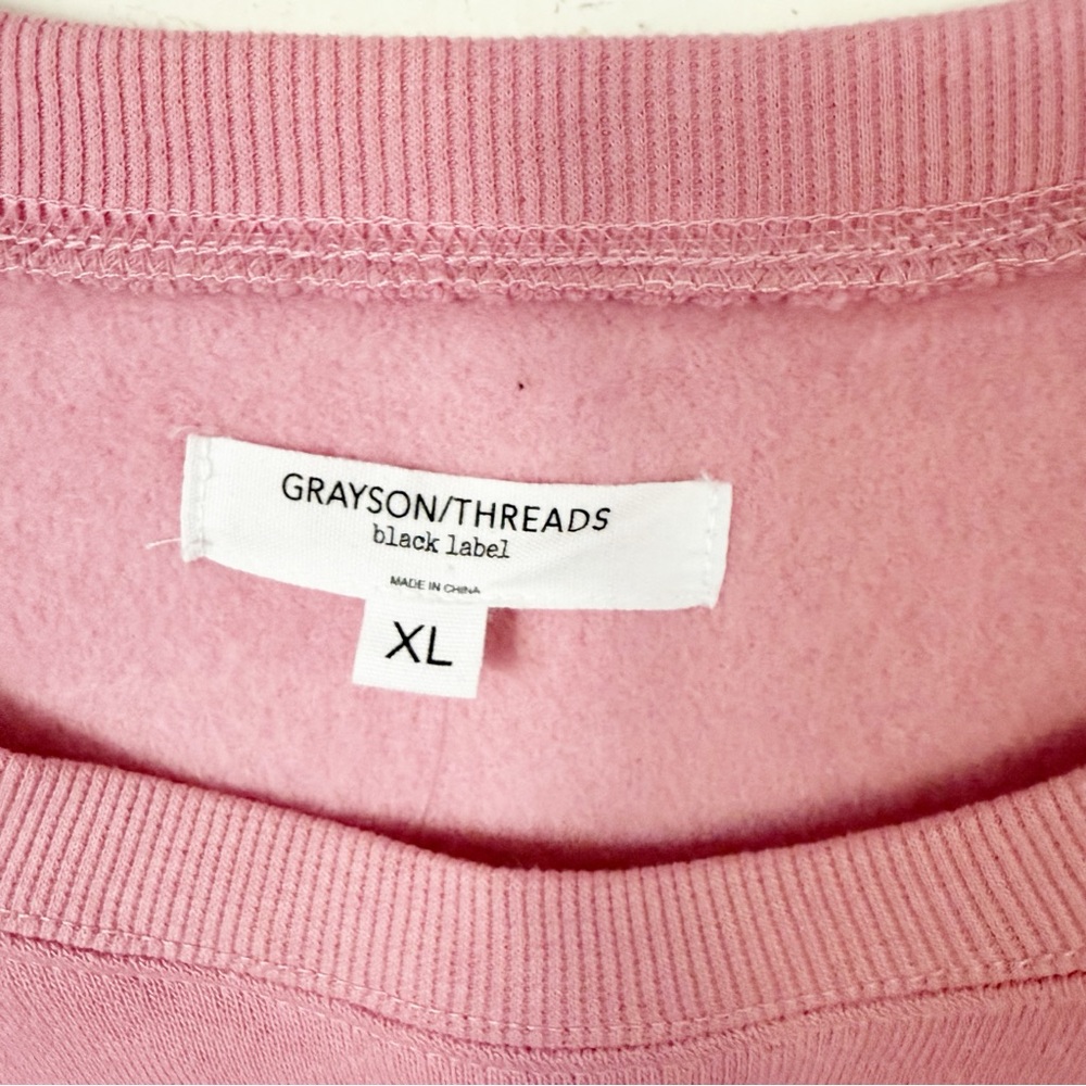 NWT Grayson Threads Women’s Pink Graphic Fleece Sweatshirt Size XL - Picture 5 of 8
